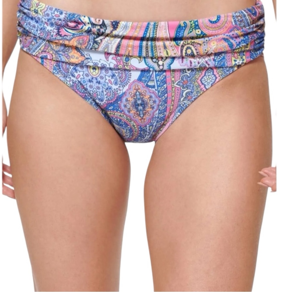Tommy Hilfiger Paisley Provence Blue Bikini Bottom XL NWT | Designer Swim